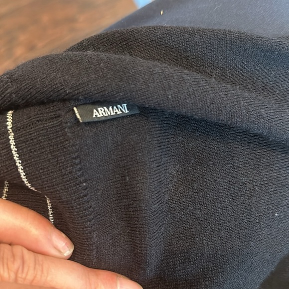 Armani Collezioni Black with White Stripes sweater - Picture 7 of 7